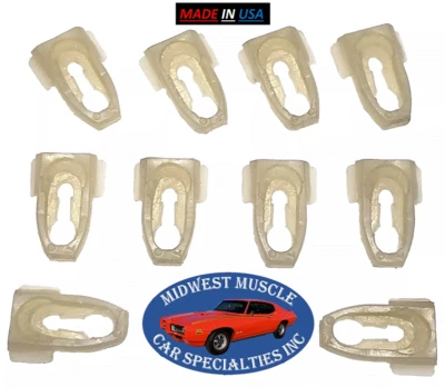 Ford Side Belt Body Fender Door Quarter Hood Trunk Molding Trim Clips 10pcs C - Image 1 of 4