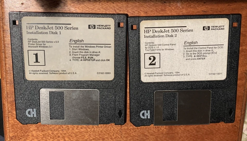 hp Deskjet 500 Series Installation Disks 3.5” Floppy Disks - Image 1 of 1