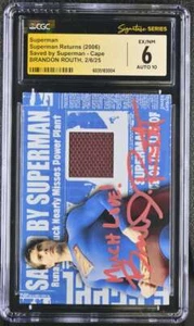Superman Returns Memorabilia Card Cape SS CGC 6 Auto Routh Costume - Picture 1 of 2