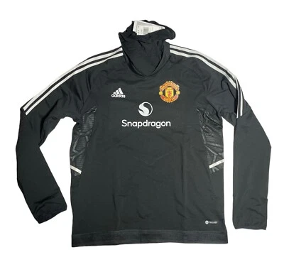 Adidas MANCHESTER  UNITED Pro Warm Training Top Mens, BLACK, SIZE SMALL OR XL - Image 1 of 4