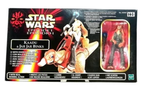 Star Wars Episode 1 KAADU & JAR JAR BINKS Action Figure Vintage 1999 MIB MISB - Picture 1 of 5