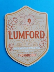 THORNBRIDGE Cervecería LUMFORD Real Ale Cerveza Bomba Clip Insignia Derbyshire 20 años - Imagen 1 de 1