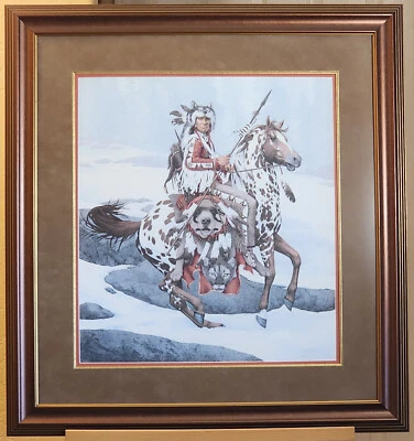 Litografia Bev Doolittle "Guardian Spirits" edição limitada assinada 31"x33" - Imagem 1 de 4