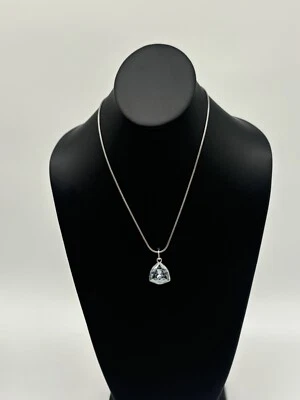 "Collar llamativo cristal azul Brighton plateado coleccionable 18""" Foto 1 de 4