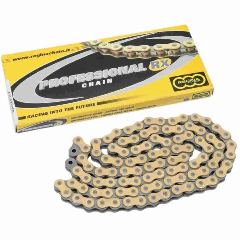 REGINA CHAIN 428RX3 116 Glieder Kette mit Clipschloss Motorrad gold Motorrad MX - Bild 1 von 1
