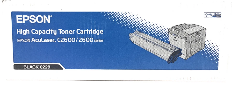 Epson S050229 0229 Original Negro Alta Capacidad Tóner Aculaser C2600 [Caja A] Foto 1 de 1