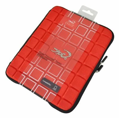 Croco® Super Chocolate Case Cover Carry Sleeve for iPad 1,2 & 3 - Red
