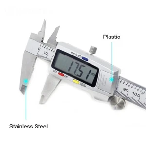 Digital Vernier Gauge Caliper 150mm 6" Stainless Steel Measuring Tool LCD Screen - Picture 1 of 9