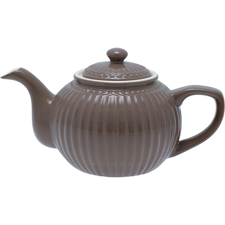 Greengate Teapot Alice Braun Jug 1 Litre Everyday Dishes Dark Chocolate - Image 1 of 1