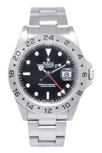 Rolex Explorer II GMT Steel Black Dial Mens 40mm Automatic Watch W 16570 - Picture 1 of 11
