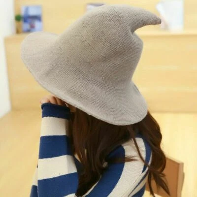 Sombrero de bruja de Halloween hecho de lana de oveja de alta calidad moderno fiesta sombreros de bruja EE. UU. Foto 1 de 4