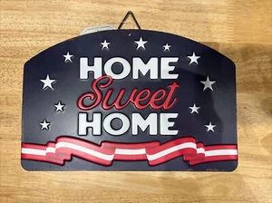 Patriotic Home Sweet Home Printed Rustic Sign - Picture 1 of 6