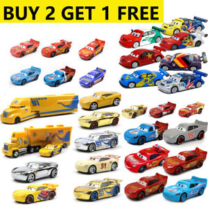 Disney Pixar Cars 1:55 Gifts Lightning McQueen Toys Diecast Model Car Lot Loose