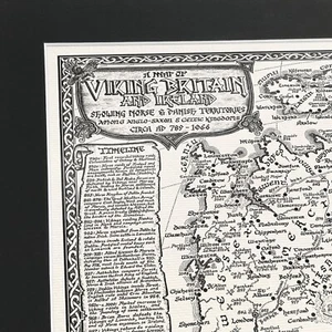 Viking Britain Map [with mount] - Fine Art by Manuscript Maps - Picture 1 of 21