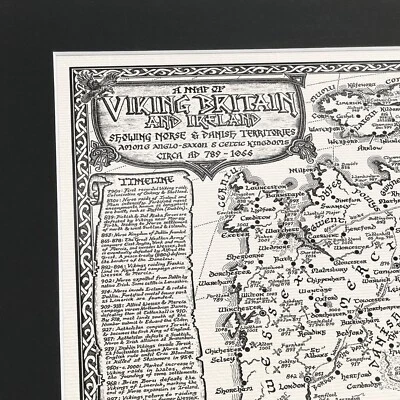Viking Britain Map [with mount] - Fine Art by Manuscript Maps - Image 1 of 4