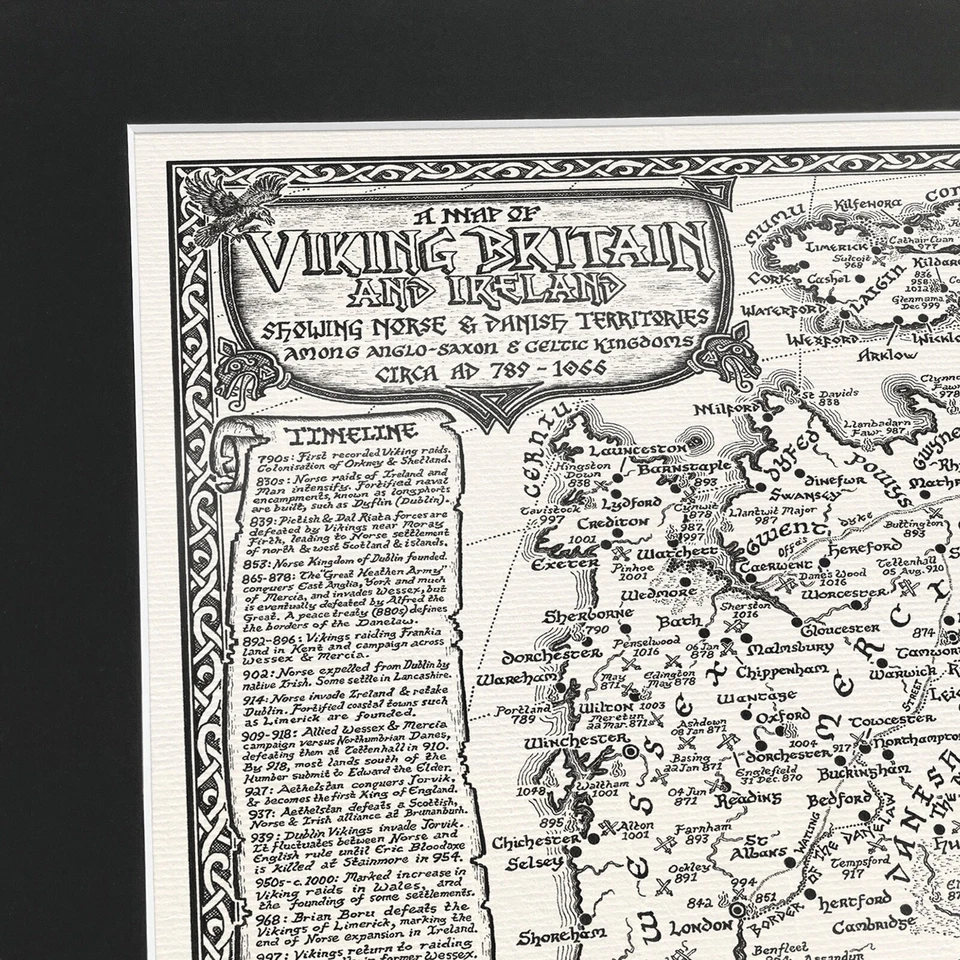 Mapa vikingo de Gran Bretaña [con montura] - Bellas artes por mapas manuscritos Foto 1 de 4