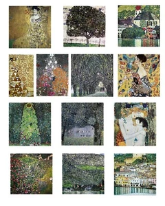 MAGNETI Gustav Klimt (2 pollici x 2 pollici) 13 TOTALI - Foto 1 di 14