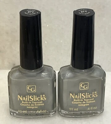2 Covergirl CG NailSlicks встроенный верхнее пальто лак для ногтей 271 серебро Belle 0,4 унц - Изображение 1 из 3