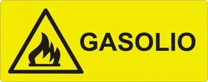 2 KLEBESCHILDER ISO 7010 "DIESEL" SIGNAL GEFAHR, FEUERWEHR, KRAFTSTOFF - Bild 1 von 1