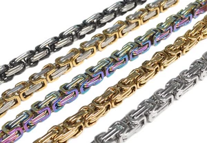 Halskette Edelstahl Kette Panzerkette Königskette Edelstahlkette Armband Herren - Bild 1 von 16