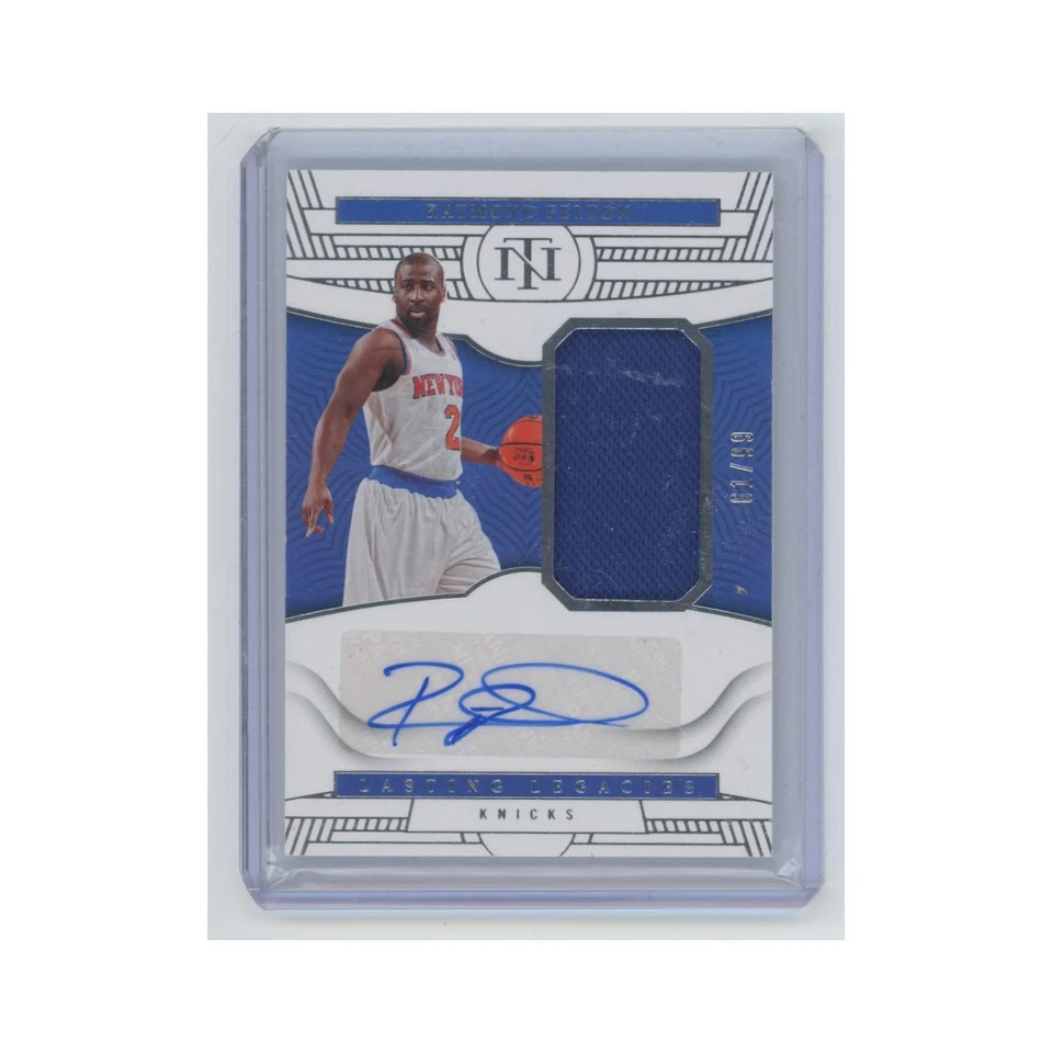Raymond Felton Auto #/99 2022 Panini National Treasures #LL-RFT Knicks casi nuevo Foto 1 de 3