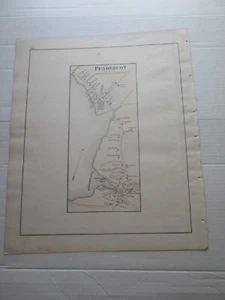 ONE (1) 1881 MAP OF PENOBSCOT VILLAGE, PLUS #4, 1881 COLBY'S COUNTY. ATLAS - Picture 1 of 2