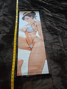 Street Fighter- Chun Li - Sexy Waifu Scroll Poster -30" x 10" - Picture 1 of 1