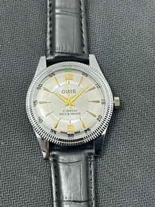 Vintage ORIS Silver Dial Hand Winding FHF Movement ST-96 Swiss Men' Wristwatch. - Picture 1 of 4