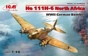1:48 ICM #48265 - He 111H-6 Norte de África, Bombardero Alemán Segunda Guerra Mundial - Imagen 1 de 2