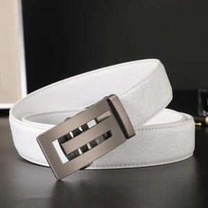 Cinturón de cuero de diseñador de lujo para hombres y mujeres Cinturón con hebilla Cinturón para jeans Cintura - Imagen 1 de 8