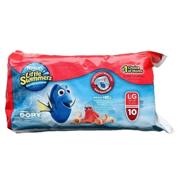 Одноразовые купальники Huggies Little Swimmers — размер L 32+ фунта Упаковка из 10 + - Изображение 1 из 4