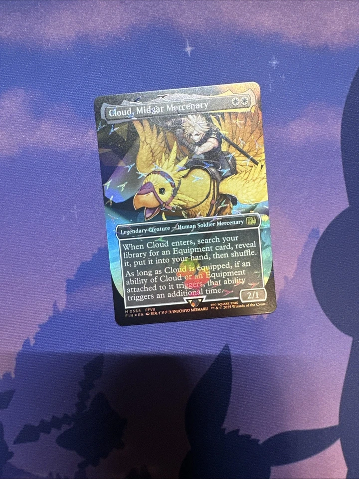 Cloud, Midgar Mercenary (Chocobo Track Foil) Final Fantasy Foil CLEAN/MINT - Image 1 of 4
