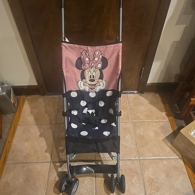 Cosco Disney Minnie Mouse Confort Altura Paraguas Cochecito Bajo Asiento Cesta Foto 1 de 4
