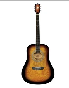 Washburn Premium Acoustic Guitar Pack Quilted Maple Top Vintage Tobacco Burst - Picture 1 of 4