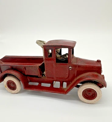 Camión volquete bebé rojo hierro fundido años 80 REPRODUCCIÓN estilo vintage cabrestante de trabajo Foto 1 de 4