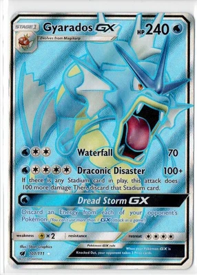 Pokemon Sun & Moon Gyarados GX 101/111, Light Play Wear - Image 1 of 2