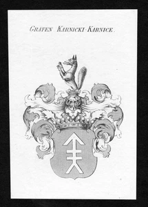 1820 - Ladislaus By Karnicki Karnice Emblem Nobility Coat of Arms Heraldry - Picture 1 of 1