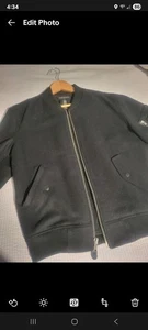 Club Monaco Bomber Jacket Men M 100% Wool Luxury Retro - Picture 1 of 7