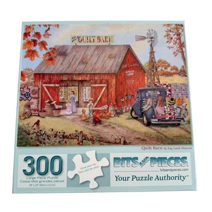Bits And Pieces Quilt Barn 300 Pcs Large Format Puzzle Complete - Picture 1 of 5