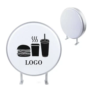 24" LED Light Box Sign Round Double-Side Outdoor Advertising Business Sign Blank - Picture 1 of 16