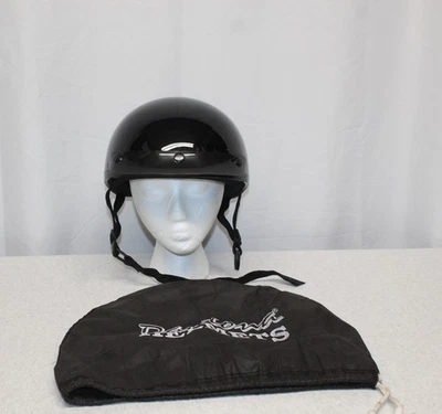 Casco de motocicleta Daytona media calavera gorra negra grande Foto 1 de 4