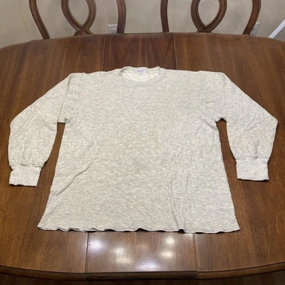 Camisa De Colección Doble Plegable Manga Larga XL Gris Mezcla de Lana Dos Capas Térmicas Capas Foto 1 de 4