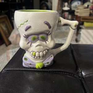 CABEZA CALAVERA HUESOS TAZA MANGO NOVEDAD DECORACIÓN HOGAR EXHIBICIÓN DÍA DE MUERTOS - Imagen 1 de 4
