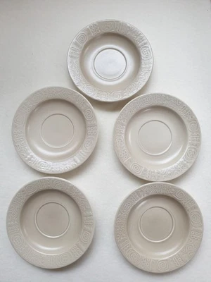 5 BARKER BROS ROYAL TUDOR WARE INCA STAFFORDSHIRE POTTERY SAUCERS - Image 1 of 3