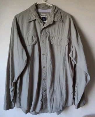 Magellan Laguna Madre Fishing Shirt Light Green Long Sleeve Cape Vented Men's L - Image 1 of 4