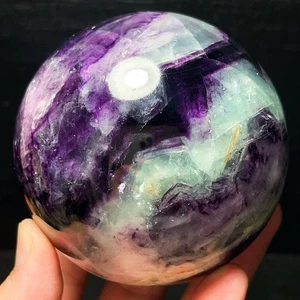 Natural Purple fluorite Sphere Ball Crystal Stone Healing Crystal Gift L6856 - Picture 1 of 12
