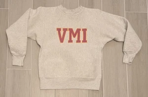 Vintage VMI Sweatshirt Youth Large Made In USA Grau Logo Cotton Exchange - Bild 1 von 10