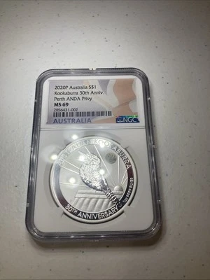 2020-P Australia  Kookaburra 30TH Anniversary NGC MS69 - Image 1 of 2