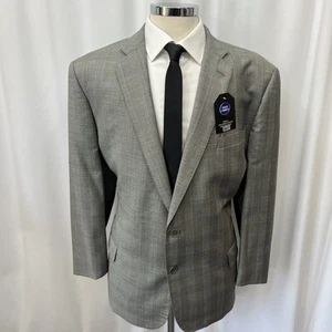 Traje de 2 piezas SAVOY TAYLORS GUILD gris a cuadros 100 % lana pura C50R W42 L26 - Imagen 1 de 17