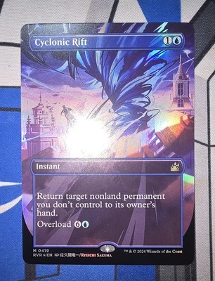 MTG - Ravnica Remastered - Cyclonic Rift (Anime Borderless) #0419 - NM Foil - Image 1 of 2